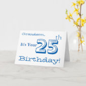 25ste de verjaardagsgroet van de kleinzoon in kaart (Gele Bloem)