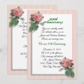 25ste huwelijksverjaardag gelofte vernieuwing roze kaart (Voorkant / Achterkant)