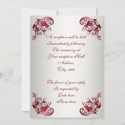 25ste huwelijksverjaardag Uitnodiging voor vernieu (Achterkant)