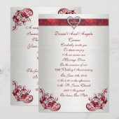 25ste huwelijksverjaardag Uitnodiging voor vernieu (Voorkant / Achterkant)