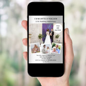 25ste huwelijksverjaardag zilveren fotocollage kaart