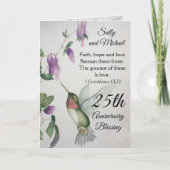 25ste Jubileum: Faith Hope Love Couple Kaart (Voorkant)