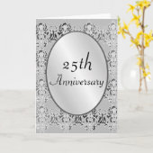 25ste jubileumkaart of uitnodiging (Gele Bloem)