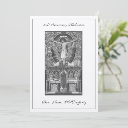 25ste priesterwijding jubileum kaart (Staand voorkant)