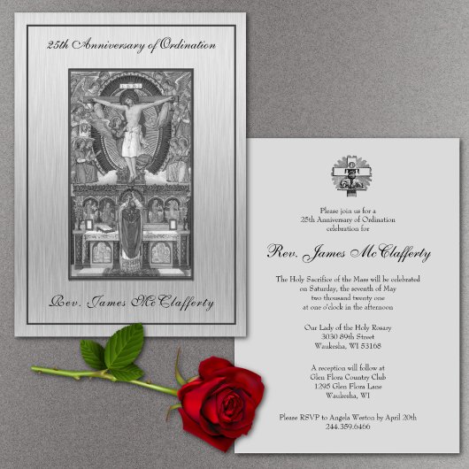 25ste priesterwijding jubileum kaart