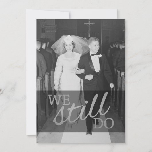 25ste trouwdag met foto - We Still Do Kaart (Achterkant)