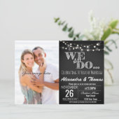 25ste trouwdag, we vieren nog steeds onze trouwdag kaart (Staand voorkant)