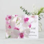 25ste trouwdag. Witte orchideeën Kaart (Staand voorkant)