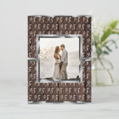 25ste trouwjubileum Zilveren Rustieke Hout Kaart (Staand voorkant)