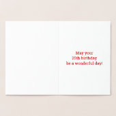 25ste verjaardag: "25 jaar oud!" goudfolie-Kaart Folie Kaarten (Binnen)