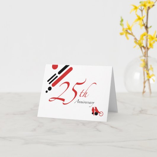 25ste verjaardag (mod vogels) kaart (Gele Bloem)