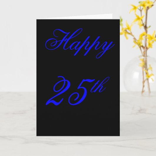 25ste verjaardagskaart kaart (Gele Bloem)