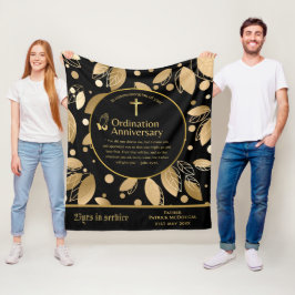 25th 50th ANY Priest Ordination Jubileum Gift Fleece Deken