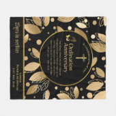 25th 50th ANY Priest Ordination Jubileum Gift Fleece Deken (Voorkant (Horizontaal))