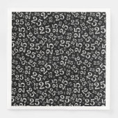 25th Age Random Number Pattern Black/White Servet (Voorkant)