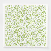 25th Age Random Number Pattern Green/White Servet (Voorkant)