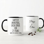 25th Anniversary Funny Silver Mug for Couples Mok