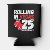 25th Anniversary Married 25 Years Las Vegas Trip Blikjeskoeler (Voorkant)