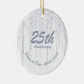 25th Anniversary Ornament Metal • Personalized Sil (Rechts)