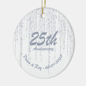 25th Anniversary Ornament Metal • Personalized Sil (Links)