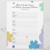 25th Anniversary Party Guest Book Sign-In Page (Voorkant)
