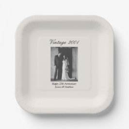 25th Anniversary Party Supplies Wedding Photo Papieren Bordje