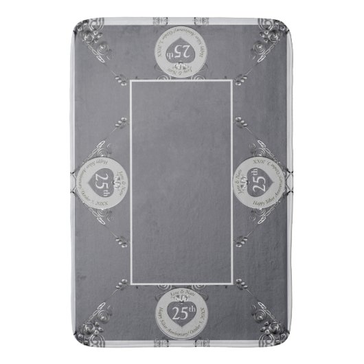 25th/any bruiloft Jubileum badmat (Voorkant Verticaal)