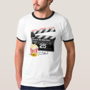 25th Birthday Hollywood Movie Party T-shirt