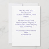 25th Birthday Party Custom Photo Floral Lijst Kaart (Achterkant)