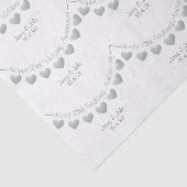 25th Bruiloft Jubileum Zilveren hart papier (Detail)