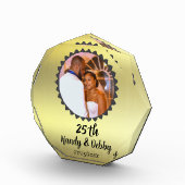 25th Gold Black Anniversary Gift Keepsake Fotoblokken (Rechts)