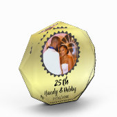 25th Gold Black Anniversary Gift Keepsake Fotoblokken (Links)