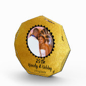 25th Gold Black Anniversary Gift Keepsake Fotoblokken (Rechts)