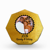 25th Gold Black Anniversary Gift Keepsake Fotoblokken (Voorkant)