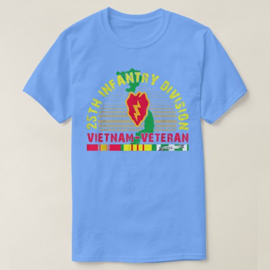 25th Infantry Division Vietnam Veteran T-shirt (Design voorkant)