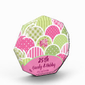 25th Modern Floral Pink Anniversary Photo Block Fotoblokken (Links)