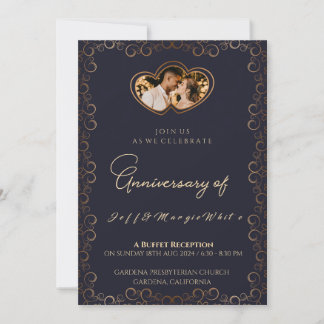 25th of Jubileum Golden Ribboned Lijst liefde Kaart
