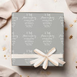 25th of Other Wedding Jubileum Personalized Cadeaupapier<br><div class="desc">Traditionele Zilveren en Witte Grens - Ideaal geschenk voor ouders of grootouders. Een koepel dat u kunt aanpassen.</div>