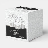 25th Silver and White Wedding Jubileum Bedankdoosjes (Achterkant)
