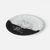 25th Silver and White Wedding Jubileum Papieren Bordje (Gekanteld)