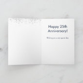 25th Silver Bruiloft Jubileum Proost Kaart (Binnen)