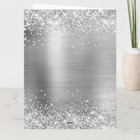 25th Silver Happy Wedding Jubileum Kaart (Achterkant)