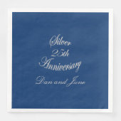 25th Silver Jubileum gepersonaliseerd Servet (Voorkant)