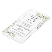 25th Silver Jubileum sparen de Datum Greenery Magneet (Linkerzijde)