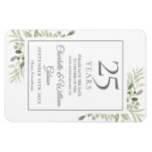 25th Silver Jubileum sparen de Datum Greenery Magneet (Horizontaal)