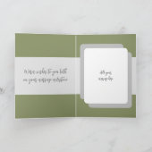 25th Silver Jubileum voegt namen toe moss green Kaart (Binnen)