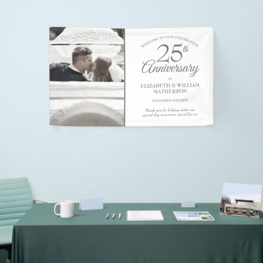 25th Silver Jubileum Your Wedding Photo Welcome Spandoek (Beurs)