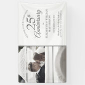 25th Silver Jubileum Your Wedding Photo Welcome Spandoek (Verticaal)