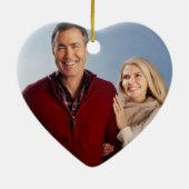 25th Silver Photo Wedding Jubileum Keramisch Ornament (Achterkant)