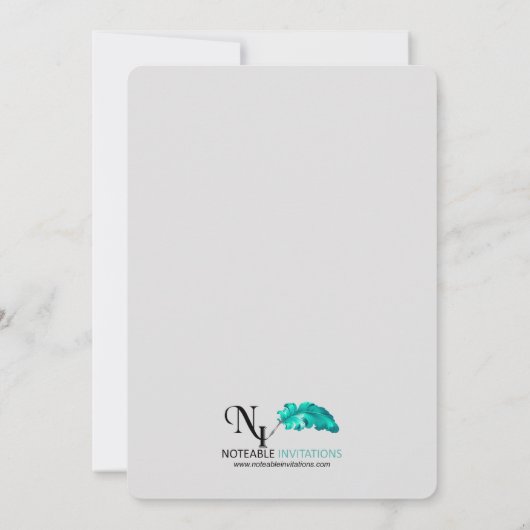 25th Silver Scroll Wedding Jubileum Uitnodiging (Achterkant)